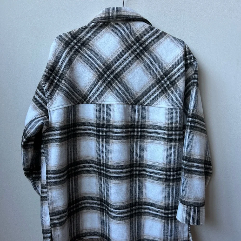 Plaid Button-Up Shacket - Picture 3 of 3